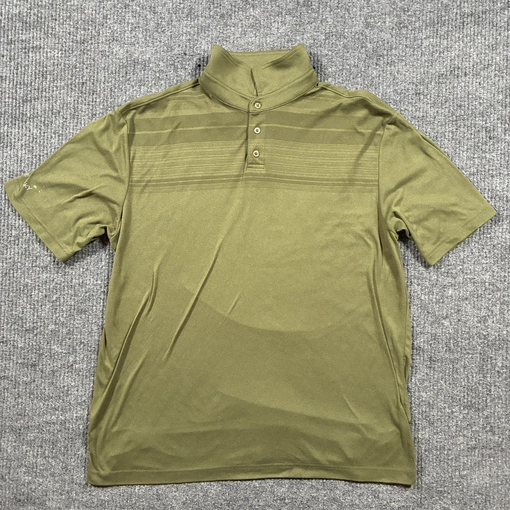 Black Cover Mens Performance Polo Shirt XL Green Short Sleeve Athletic Casual